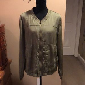 Merona Bomber Style Olive Green Jacket